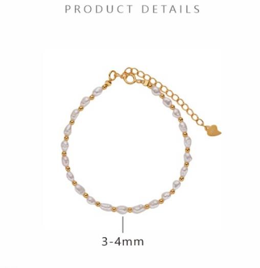 Natural Freshwater Pearl Bracelet With Small High-quality Pearls for Women